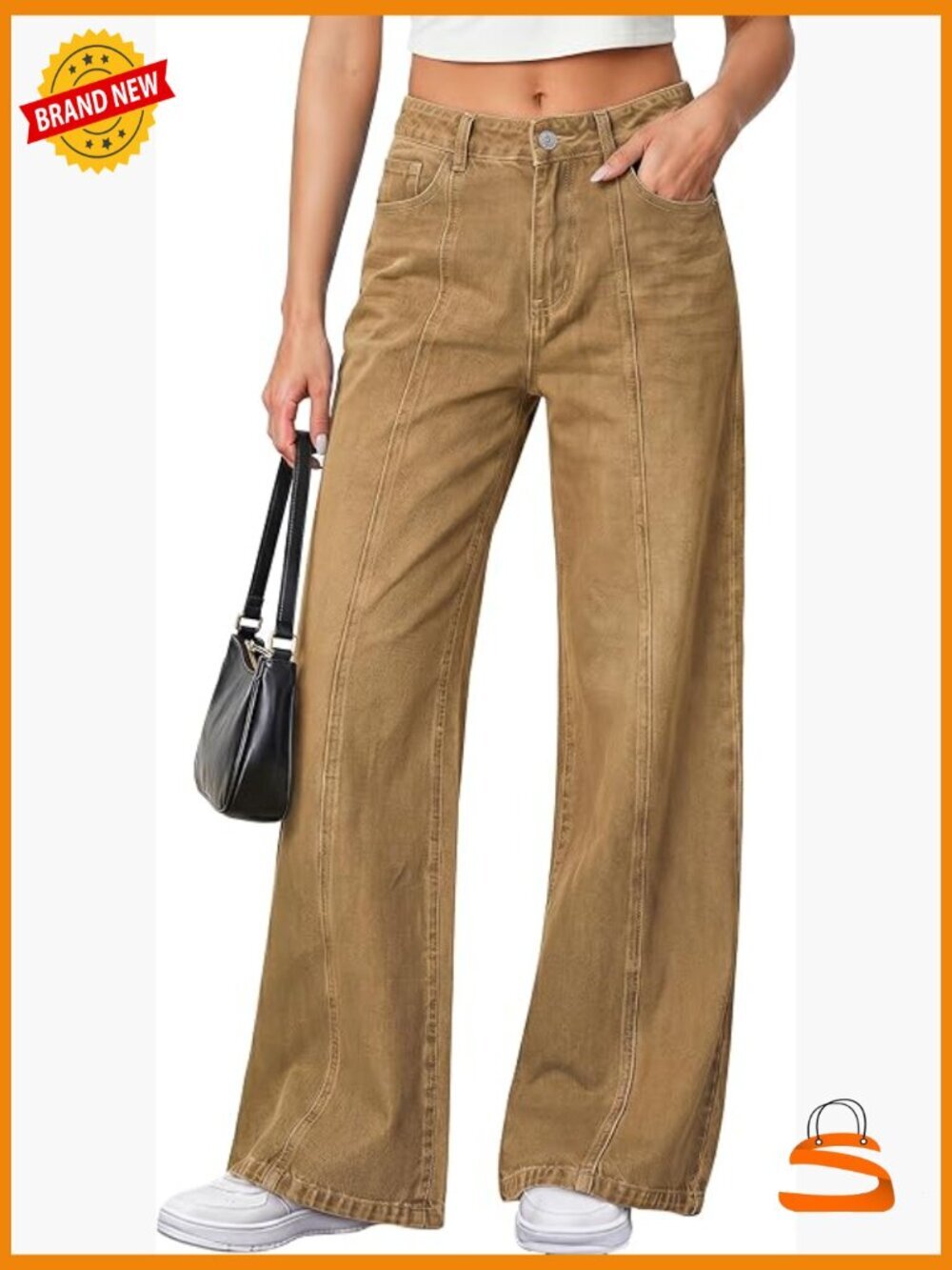 High Waisted Stretchy Wide Leg Jeans Palazzo Pants Trendy 2026 Style